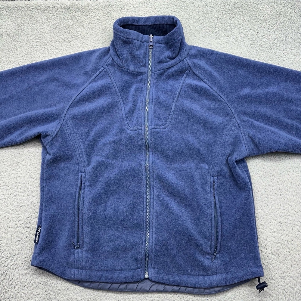 Columbia SL7144 Vintage Womens Medium Blue Full Zip Fleece Jacket Activewear - Picture 4 of 12